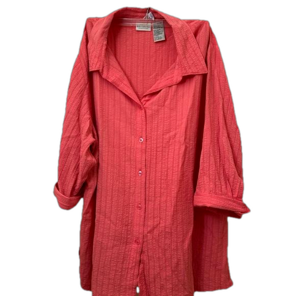 White Stag Tops - White Stag stretch Woman’s plus size, Button 3/4 sleeve Blouse